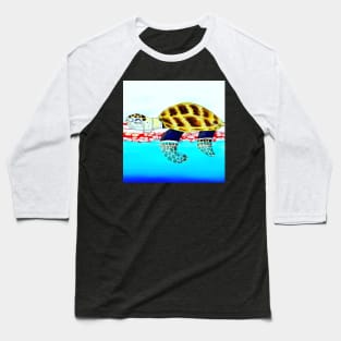 Turtle Granny Baseball T-Shirt